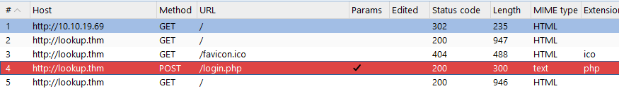 Burpsuite Output